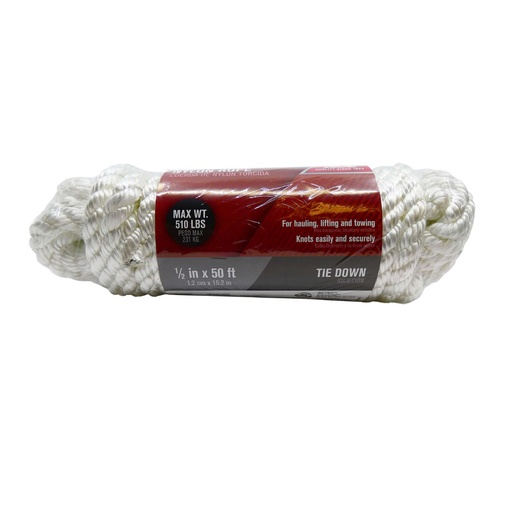 [7809205] TWSTD NYLON ROPE 1/2X50'