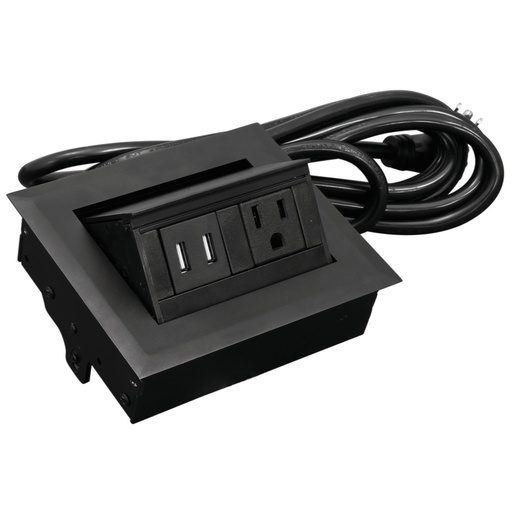 [822.09.330] HAFELE HAD PDS 1 AC/2 USB BLACK