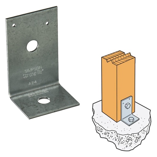 [ANCLAJE059] Simpson Strong-Tie 3.9 in. W X 2.5 in. L Galvanized Steel Angle