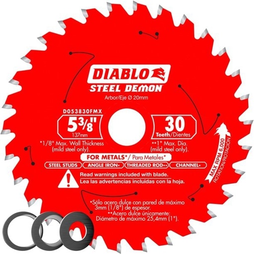 [D053830FMX] DIABLO STL DMN BLD 5-3/8"X30T