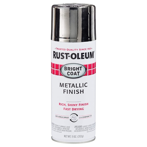 [18964] Rust-Oleum Stops Rust Gloss Chrome Bright Coat Metallic Spray 11 Oz