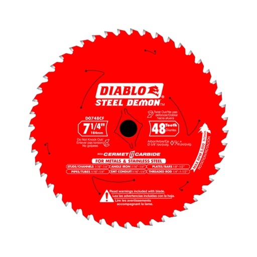 [2829661] DIABLO 48T Steel Demon Cermet II Saw Blade - 7-1/4 Inch