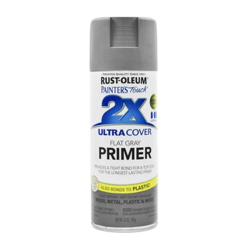 [1395847] Rust-Oleum Painter's Touch Ultra Cover Primer Flat Gray Spray Paint 12 Oz.