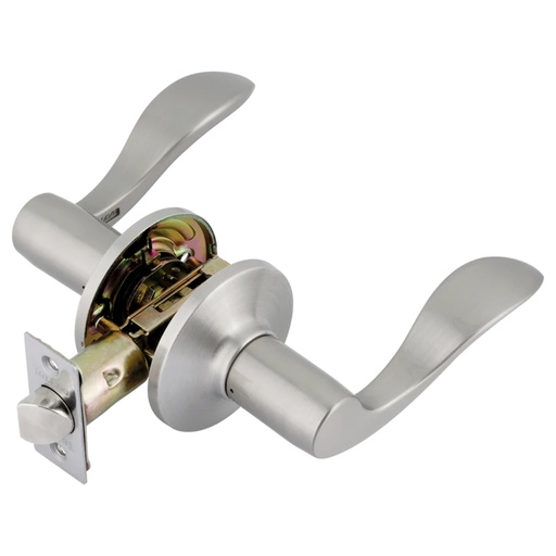 [380008988] Toledo Fine Locks Jaen Satin Stainless Steel Passage Lever Set