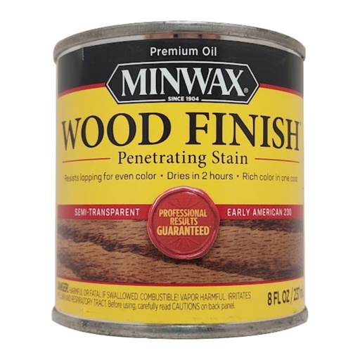 [420013345] Minwax Wood Finish Semi-Transparent Early American Oil-Based Wood Stain 0.5 Pt.