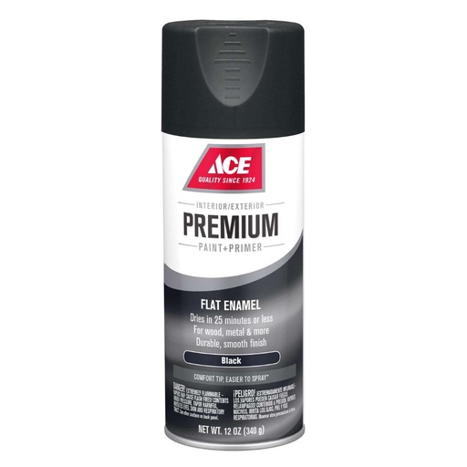 [17003] KRYLON 17003 PREMIUM SPRAY ENAMEL FLAT BLACK 12 Oz
