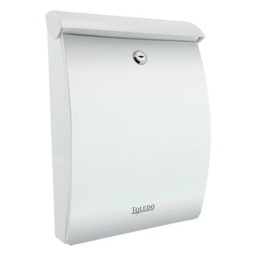 [430005018] Toledo Keyed Plastic Mailbox in White