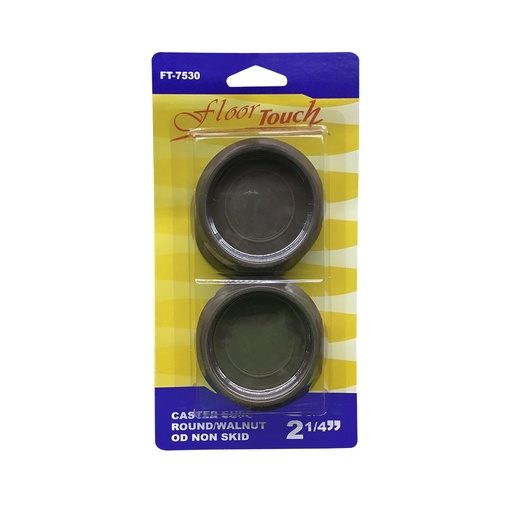 [FT7530] CASTER CUPS WALNUT 2-1/4