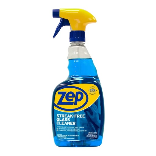 [1452333] Zep ZU112032 Streak-free Glass Cleaner, Spray, 32fl Oz, Blue