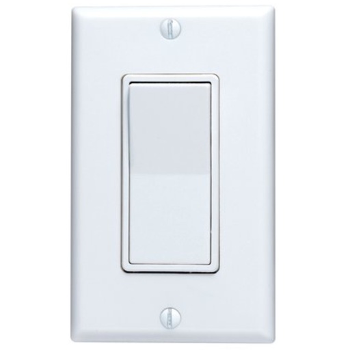 [3072709] Leviton Decora 15 Amps Single Pole Rocker Switch White 10 Pk