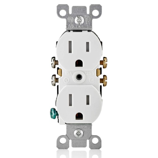 [450008190] RECEP DOBLE TAMPER 15A 125V WHT