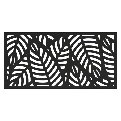 [73050358] 2 Ft. X 4 Ft. Sanibel Black Polypropylene Decorative Screen Panel