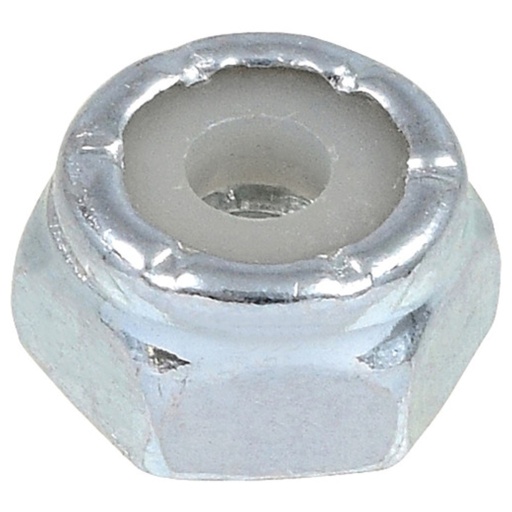 [180132] HILLMAN 6-32 in. Zinc-Plated Steel USS Nylon Lock Nut 100 Pk