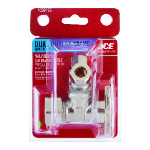 [4309498] Ace Compression Compression Brass Dual Shut-Off Valve