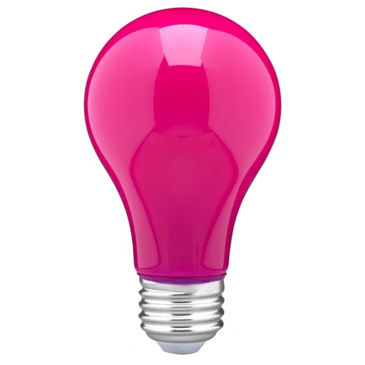 [S14989] SATCO 8A19 PINK LED E26 120V