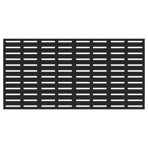 [73030561] 3 Ft. X 6 Ft. Boardwalk Black Polypropylene Decorative Screen Panel