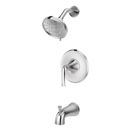 [8P8WS2LRSC] Ladera Single Handle 3-Spray Tub and Shower Faucet 1.8 GPM in Polished Chrome (Valve Included)