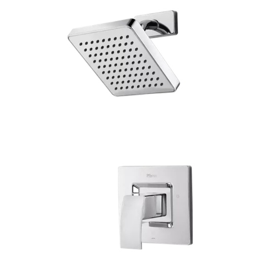 [LG897DFC] Pfister LG89-7DF Kenzo Faucet Valve Trim Single Handle Pressure Balanced with Raincan Shower Head Polished Chrome Showers Shower Only Pressure
