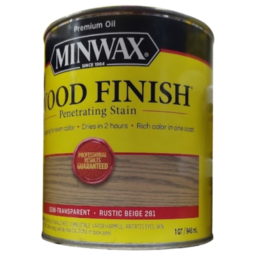 [1015187] Minwax Rustic Beige Semi-Transparent Oil-Based Penetrating Wood Stain 1 Qt.