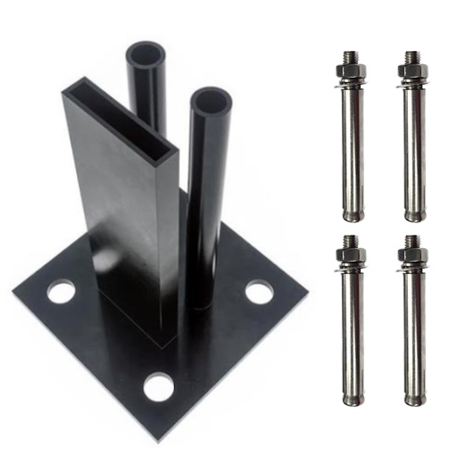 [010001023] BASE POSTE HEAVY DUTTY NEGRO