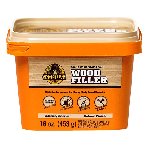 [1024211] Gorilla Natural Wood Filler 16 Oz
