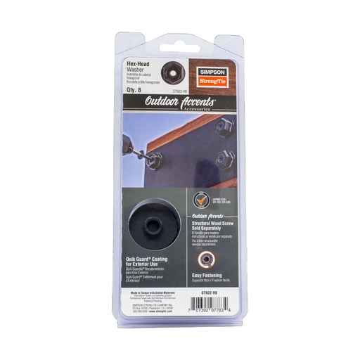 [ANCLAJE175] Simpson Strong-Tie Galvanized Steel 1.5 in. Hex Head Washer 8 Pk