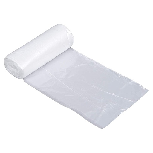 [430002326] High-Density Commercial Can Liners, 60 Gal, 22 Mic, 38" X 60", Clear, Interleaved Roll, 25 Bags/Roll, 6 Rolls/Carton