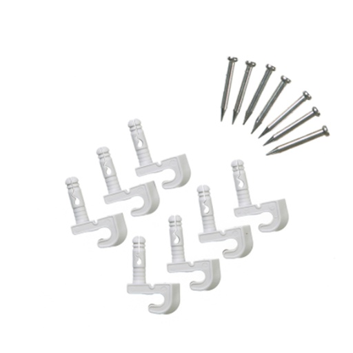 [6610] Preloaded Back Wall Clips for Wire Shelving (7-Pack)