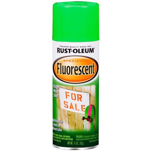 [1001089] Rust-Oleum 11oz Fluorescent Spray Paint Flat Green