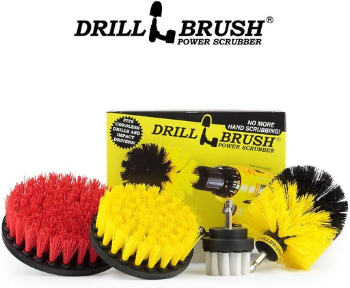 [1025315] Drillbrush 5 in. W Soft/Medium Bristle Metal Handle Drill Brush Set