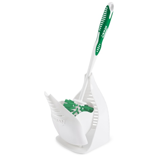 [1408954] Libman 3 in. W Hard Bristle 12 in. Plastic/Rubber Handle Brush and Caddy
