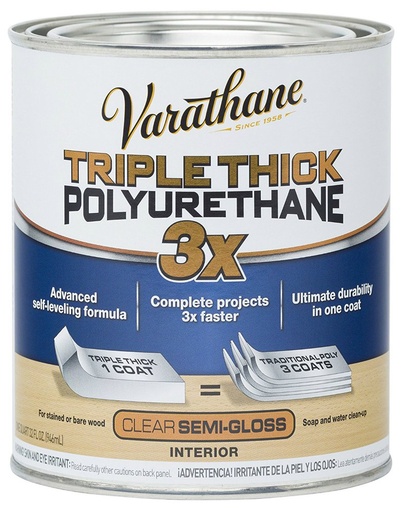 [1615095] Varathane Clear Semi-Gloss Polyurethane 1 Qt.