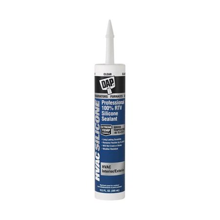 [1696475] DAP HVAC Silicone Clear 100% RTV Silicone HVAC Sealant 10.3 Oz