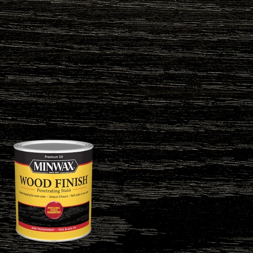 [1893221] Minwax Wood Finish Semi-Transparent True Black Oil-Based Penetrating Wood Finish 1 Qt