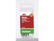 [2013910] [Case of 20 Packs] 1/8 in. Dia. X 1/8 in. Aluminum Rivets Silver 2013910A (25 per Pack)