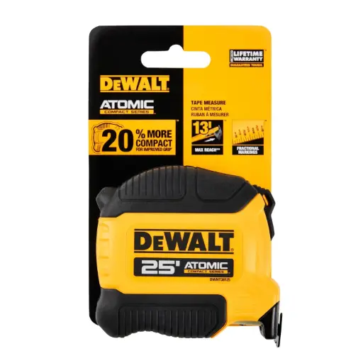 [2023933] DeWalt ATOMIC 25 Ft. L X 1.125 in. W Compact Tape Measure 1 Pk
