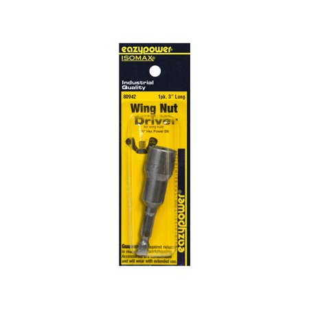 [2161768] Eazypower Isomax 1/4 in. Steel SAE Wing Nut Driver 1 Pk