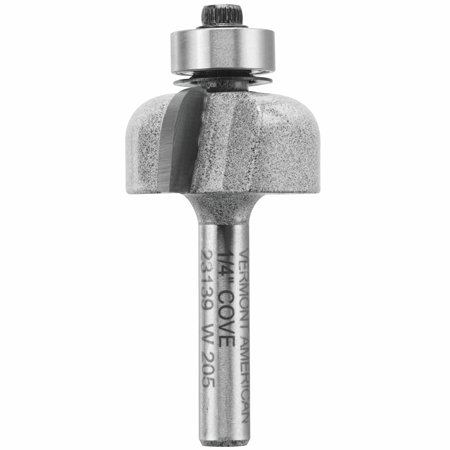 [2184596] Vermont American 1-1/2 in. D X 1/4 in. X 1-3/8 in. L Carbide Tipped Cove Router Bit