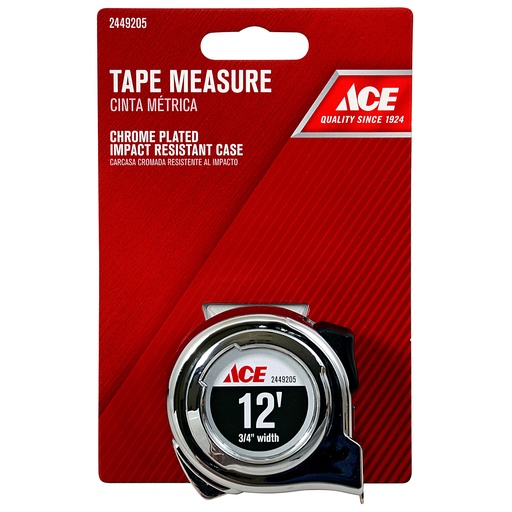 [2449205] Ace 12 Ft. L X 0.75 in. W Tape Measure 1 Pk