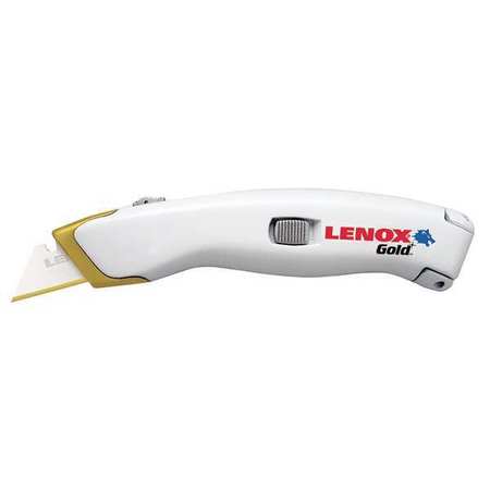 [2623338] Lenox Gold 5-1/4 in. Retractable Utility Knife White 1 Pk