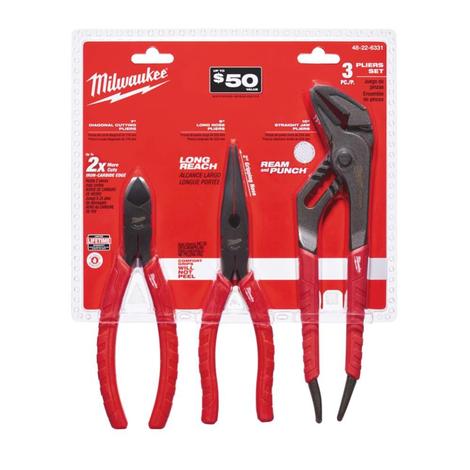 [2813780] PLIERS SET ALLOY STL 3PK