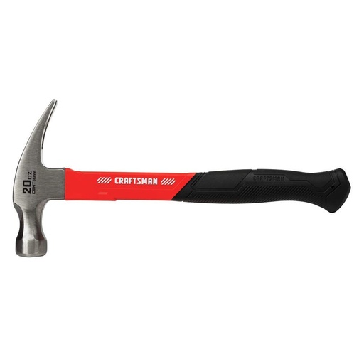 [2835437] Craftsman 20 Oz Smooth Face Claw Hammer 10.75 in. Fiberglass Handle