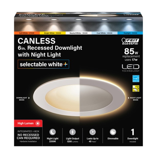 [3009815] LED RECESS DWNLT WH 6"W
