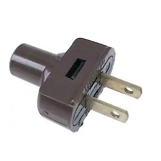 [3198405] Leviton Commercial and Residential Vinyl Non-Polarized Plug 1-15P 18-14 AWG 2 Pole 2 Wire Bulk