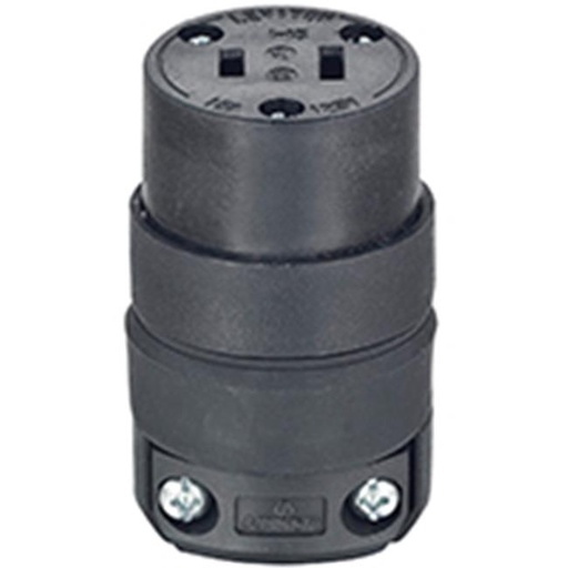 [3201134] Leviton Commercial and Residential Rubber Non-Polarized Connector 1-15R 18-12 AWG 2 Pole 2 Wire