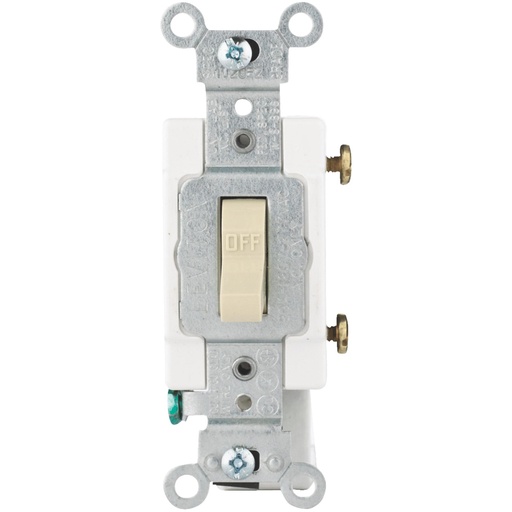 [3201746] Leviton Mfg S01-CS115-2IS Ivory Commercial Grade AC Quiet Switches Toggle