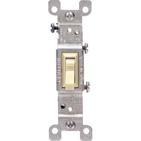[3201811] Leviton 15 Amps Toggle Switch Ivory 1 Pack