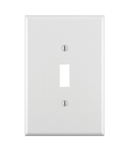 [3202587] Leviton White 1 Gang Plastic Toggle Wall Plate 1 Pack