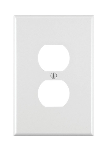 [3202603] Leviton White 1 Gang Plastic Duplex Outlet Wall Plate 1 Pack
