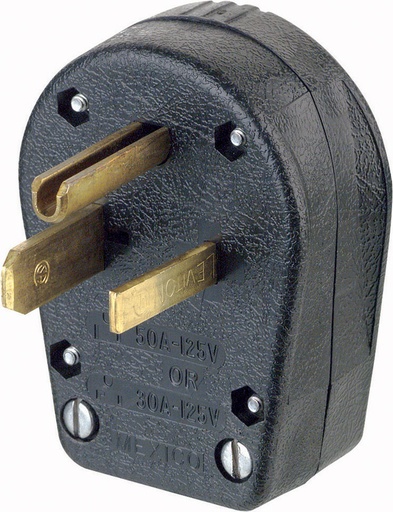 [3215399] PLUG GND DUAL 30-50A BLK